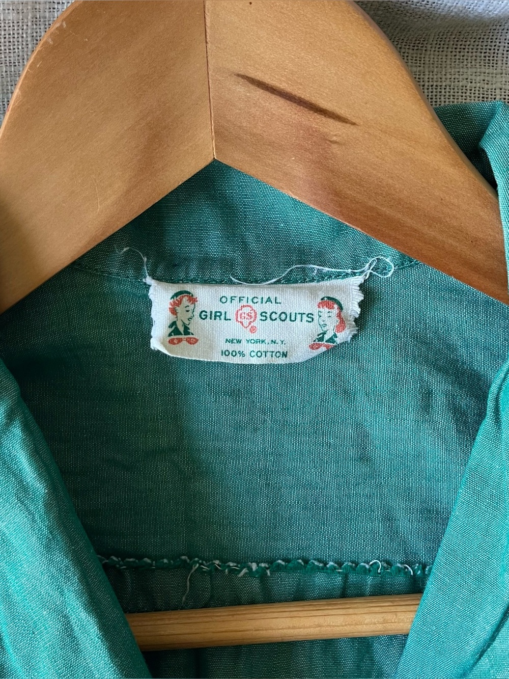 1950s Girl Scouts Uniform Green Mini Dress